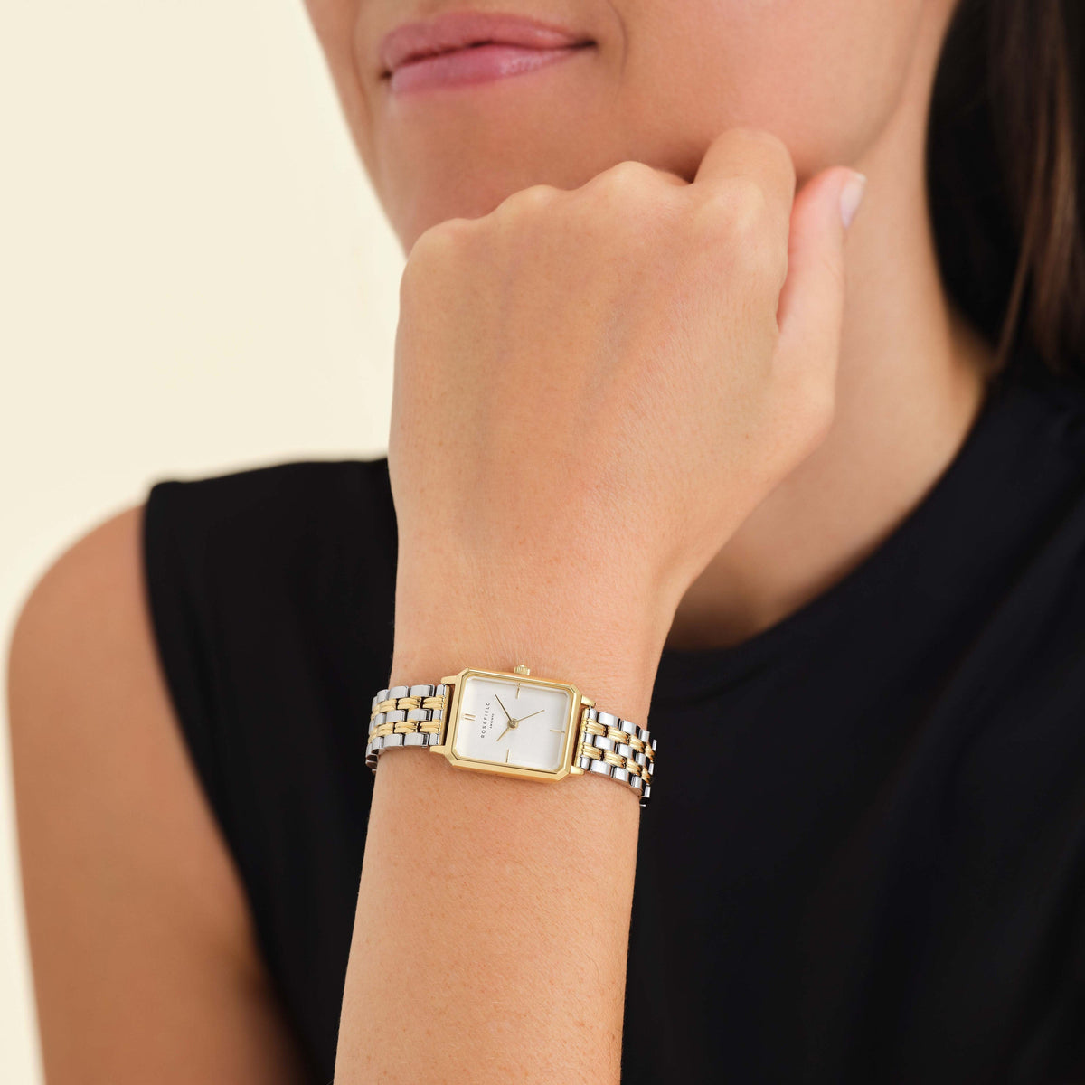 Silver and gold bracelet watch sale